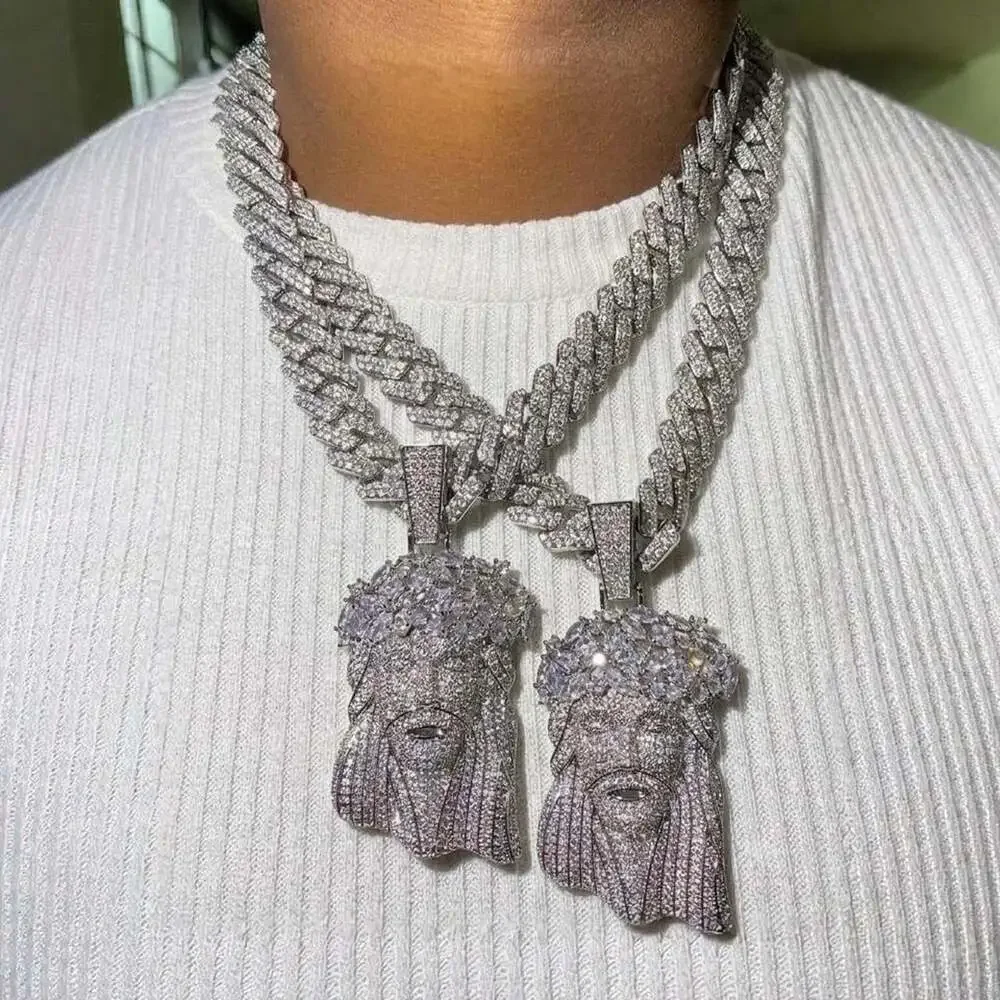 Iced Out Jesus pendant with 13mm cuban link 22inch